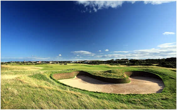 Hidden Bunker at Saint Andrews Links Golf Course in Scotland