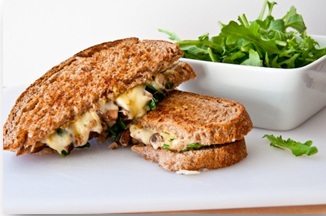 Grilled Cheese and Arugula Sandwich with Shaved Truffles