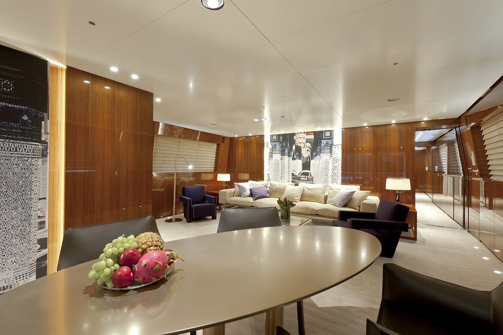 Owner salon occupies the entire top deck