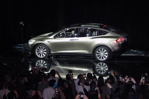 Model X first reveal to the media