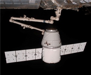 Dragon docking with International Space Station May 25, 2012