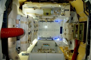 Inside view of the Dragon capsule