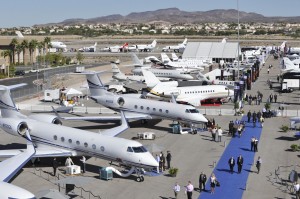 Aircraft display at NBAA 2011 Convention in Las Vegas
