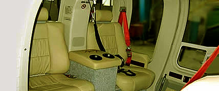 Interior of the Bell 407 Charter Helicopter