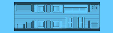 Layout of a Challenger 600 Private Jet