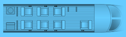 Layout of a Citation Bravo Private Jet