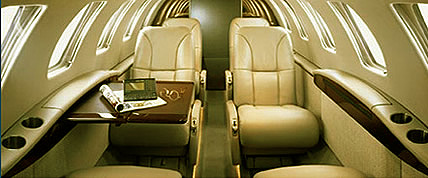 Interior of the Citation CJ2 Private Jet