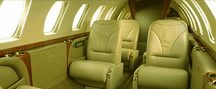 Interior of the Citation CJ3 Private Jet