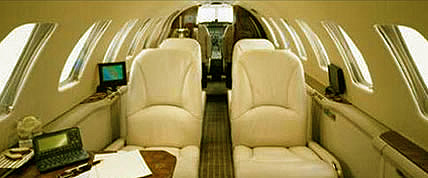 Interior of the Citation Encore Private Jet