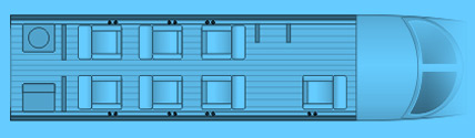 Layout of a Citation Encore Private Jet