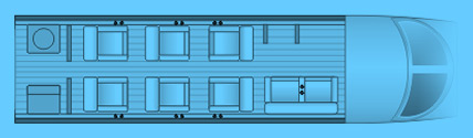 Layout of a Citation Excel/XLS Private Jet