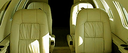 Interior of the Citation II Private Jet