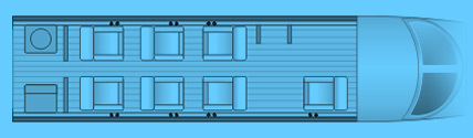 Layout of a Citation II Private Jet