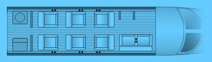 Layout of a Citation III/VI/VII Private Jet