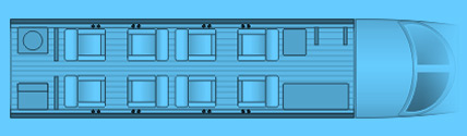 Layout of a Citation Sovereign Private Jet