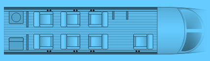 Layout of a Citation V/Ultra Private Jet