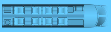 Layout of a Citation X Private Jet