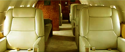 Interior of the Global Express Private Jet
