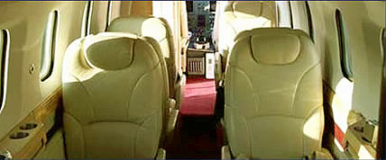 Interior of the Gulfstream G100 Private Jet