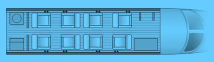 Layout of a Gulfstream G100 Private Jet