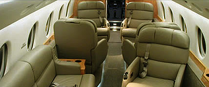 Interior of the Gulfstream G200 Private Jet