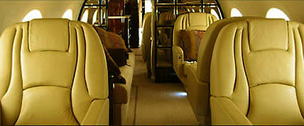 Interior of the Gulfstream 500/G-550 Private Jet