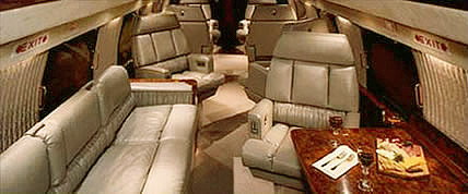 Interior of the Gulfstream II/G-II Private Jet