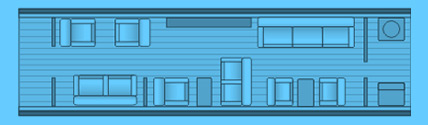 Layout of a Gulfstream III/G-III/G-300 Private Jet