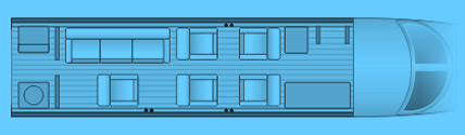 Layout of a Hawker 700 Private Jet