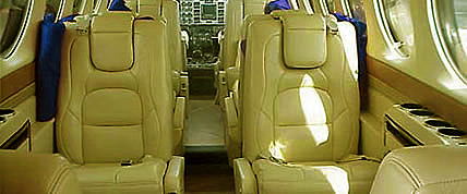 Interior of the King Air 350 Chrater Turbo Prop