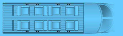 Layout of a King Air 350 Chrater Turbo Prop