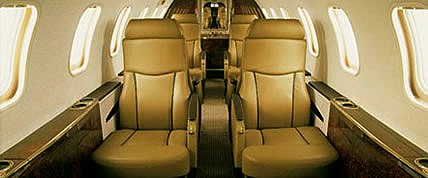 Interior of the Lear 45/45XR Private Jet