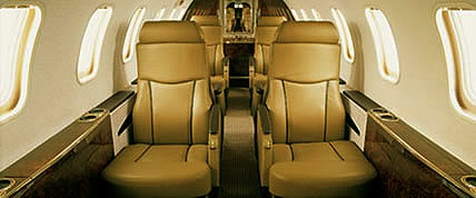 Interior of the Lear 45/45XR Private Jet