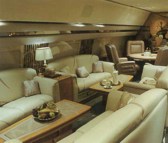 Private Jet interior